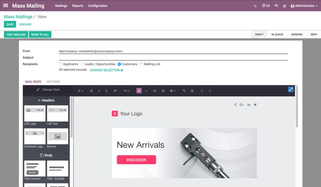Appschef-Software ERP Indonesia Module Email Marketing